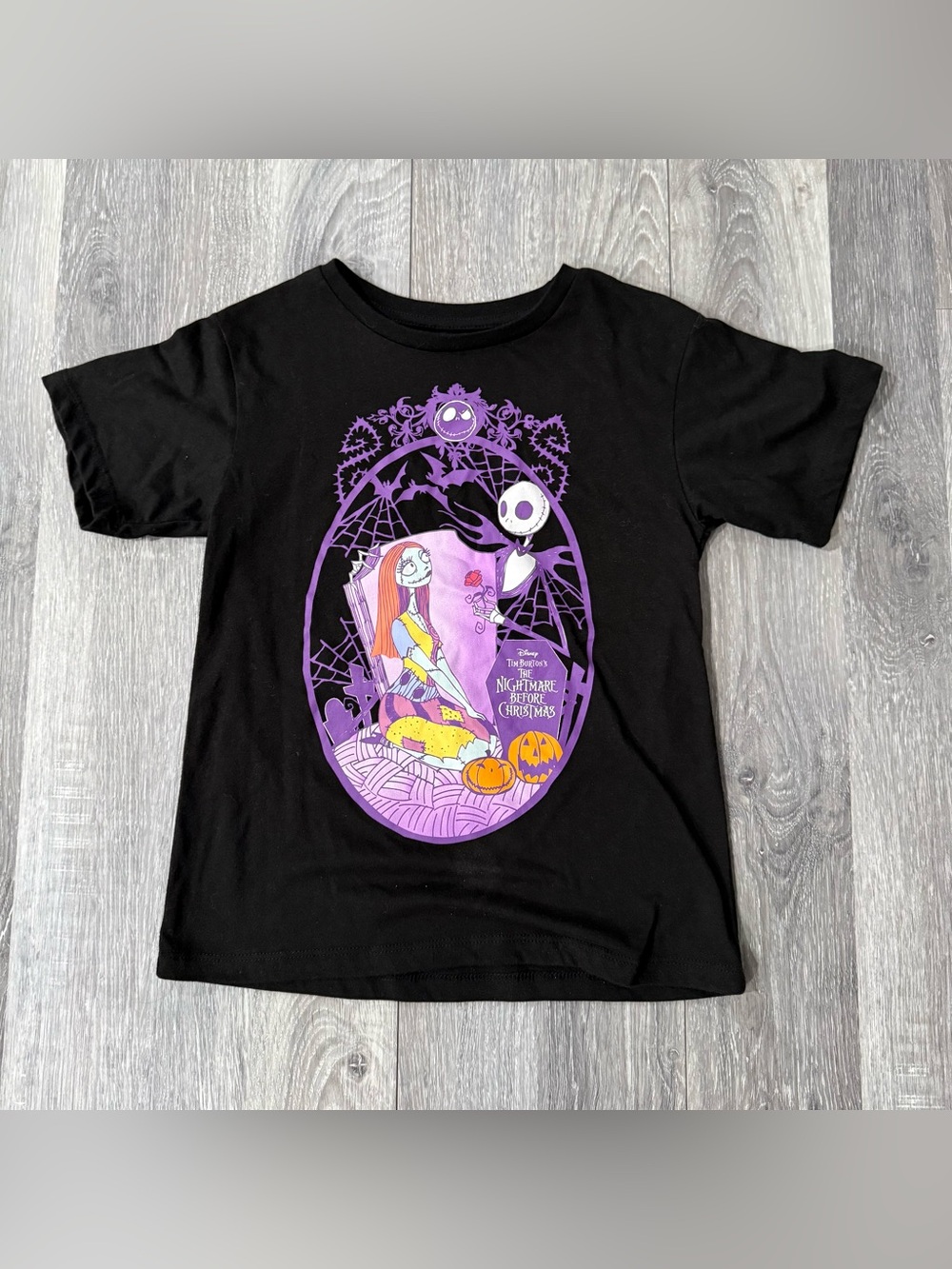 Disney Kids Black & Purple The Nightmare Before Christmas Graphic Tee